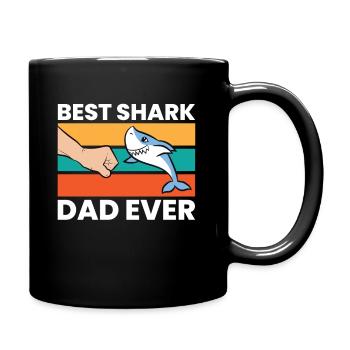Shark Lover Papa Meilleur requin Papa Jamais - Mug uni - noir - Droite