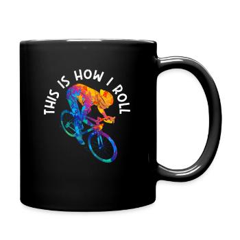 Comment je roule à vélo Drôles d’amateurs de vélo - Mug uni - noir - Droite