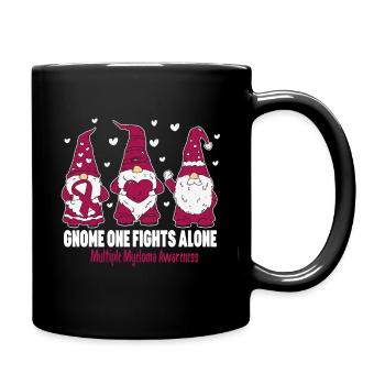 Multiple Myeloma Awareness Shirt Burgundy Ribbon - Full Colour Mug - black - Right