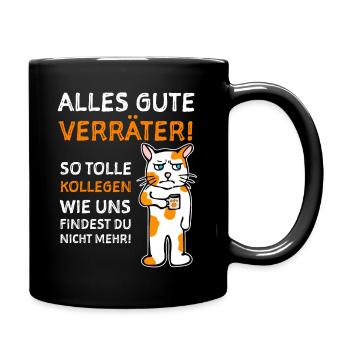 Kollege Abschiedsgeschenk Bürohumor - Tasse einfarbig - Schwarz - Rechts