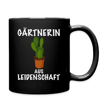 Gärtnerin Topfpflanze - Tasse einfarbig - Schwarz - Rechts