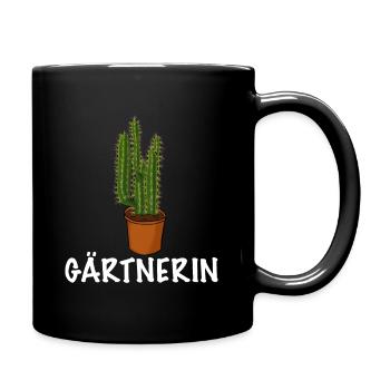 Gärtnerin Pflanze das Gärtnerin Shirt - Tasse einfarbig - Schwarz - Rechts