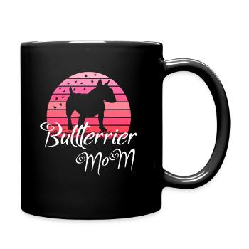 Bull Terrier mistress - Full Colour Mug - black - Right