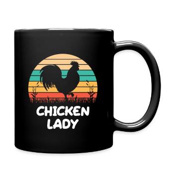 Chicken Lady - Full Colour Mug - black - Right