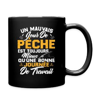 Un mauvais jour de Pêche est toujours mieux - Mug uni - noir - Droite
