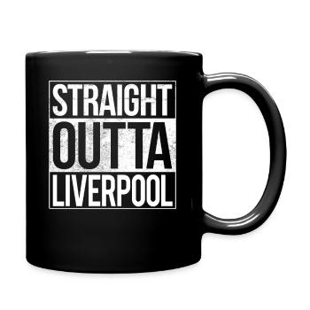 Straight Outta Liverpool - Full Colour Mug - black - Right
