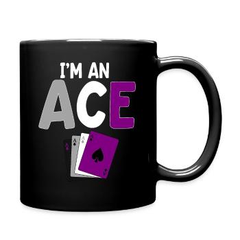 I'm An Ace Asexual Pride Playing Card - Full Colour Mug - black - Right