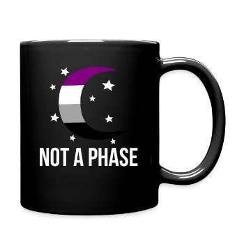 Not A Phase Asexual Pride LGBTQA Ace Flag - Full Colour Mug - black - Right