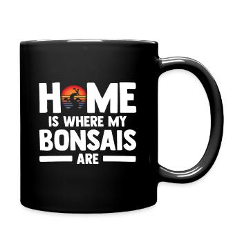 Bonsai Tree - Full Colour Mug - black - Right