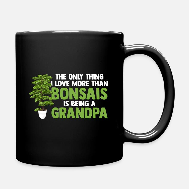 Bonsai Tree Grandpa - Full Colour Mug - black