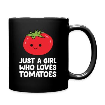 Just a Girl Who Loves Tomatoes - Full Colour Mug - black - Right