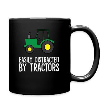 Facilement distrait par les tracteurs - Mug uni - noir - Droite