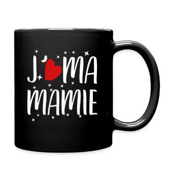 j aime ma mamie ich liebe meine Oma Geschenk - Tasse einfarbig - Schwarz - Rechts