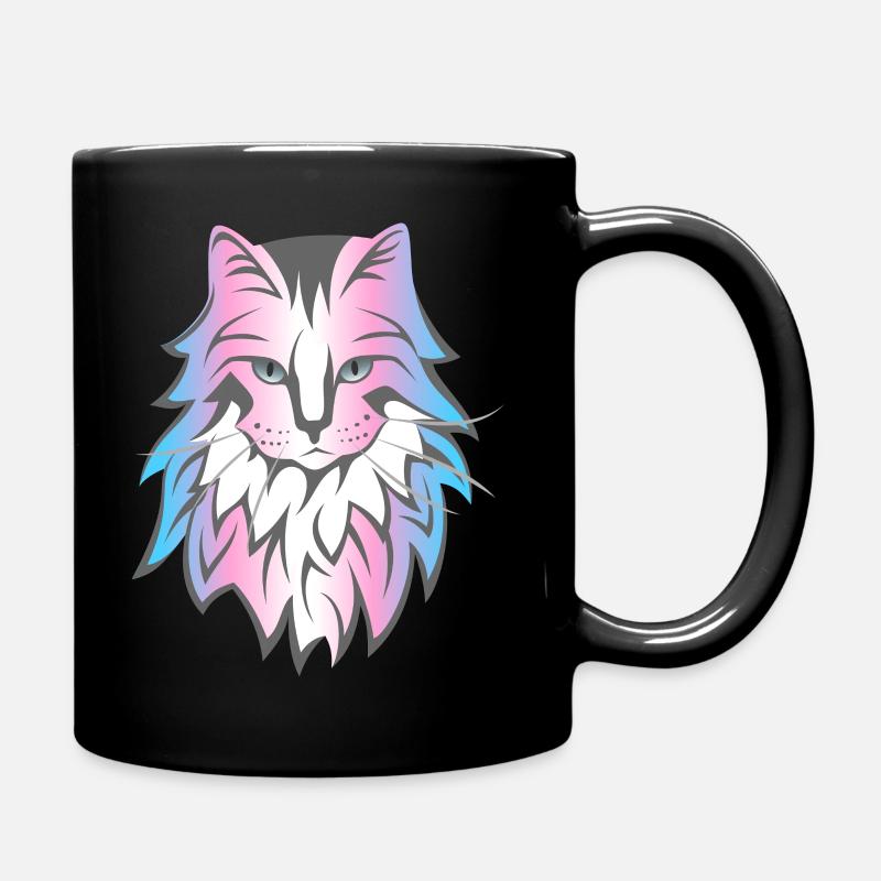 Katze LGBT queer transgender - Tasse einfarbig - Schwarz