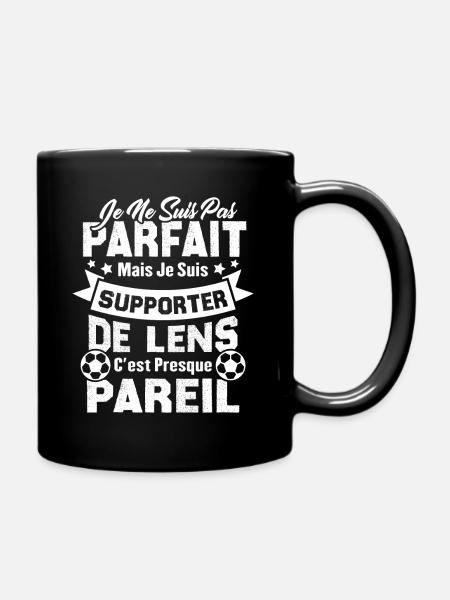 Je suis supporter de Lens, Idée cadeau football - Mug uni - noir