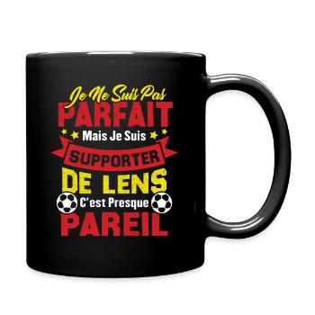Je suis supporter de Lens, Idée cadeau football - Mug uni - noir - Droite