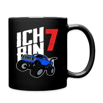 Monstertruck 7. Geburtstag Jungs Geschenk - Tasse einfarbig - Schwarz - Rechts