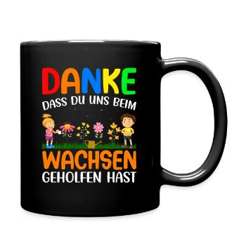 Erzieherin Tagesmutter Danke Abschiedsgeschenk - Tasse einfarbig - Schwarz - Rechts