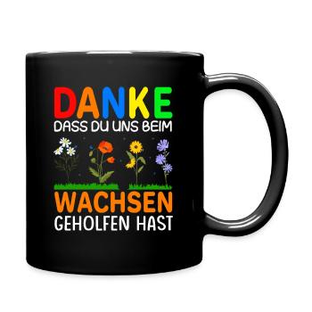 Erzieherin Tagesmutter Abschiedsgeschenk - Tasse einfarbig - Schwarz - Rechts