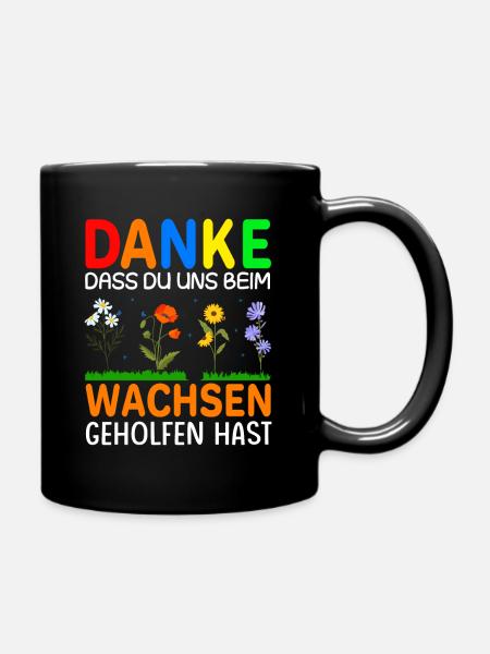 Erzieherin Tagesmutter Abschiedsgeschenk - Tasse einfarbig - Schwarz