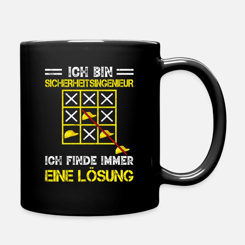 Sicherheitsingenieur Geschenk Baustelle - Tasse einfarbig - Schwarz