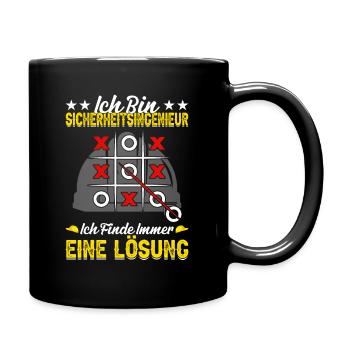 Sicherheitsingenieur coole witzige Geschenkidee - Tasse einfarbig - Schwarz - Rechts