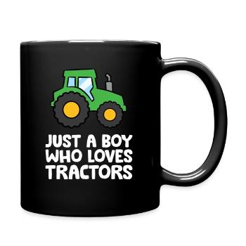 Juste un garçon qui aime les tracteurs - Mug uni - noir - Droite