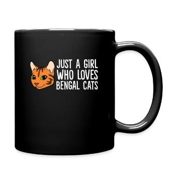 Just a Girl Who Loves Bengal Cats - Tasse einfarbig - Schwarz - Rechts