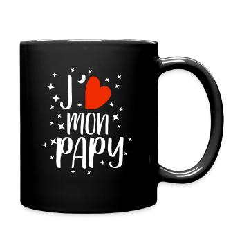 J'aime mon papy Gift - Full Colour Mug - black - Right