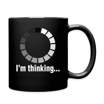 I'm Thinking Loading - Full Colour Mug - black - Right