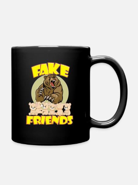 Freunde falsche Freunde - Tasse einfarbig - Schwarz