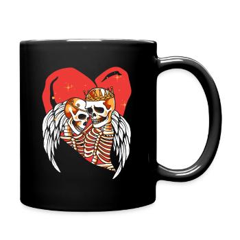 Amour infini et romance Gothic Bones Squelette - Mug uni - noir - Droite
