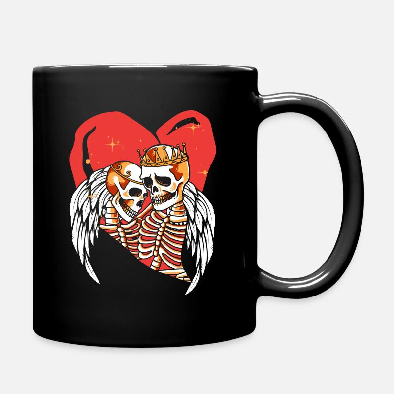Amour infini et romance Gothic Bones Squelette - Mug uni - noir