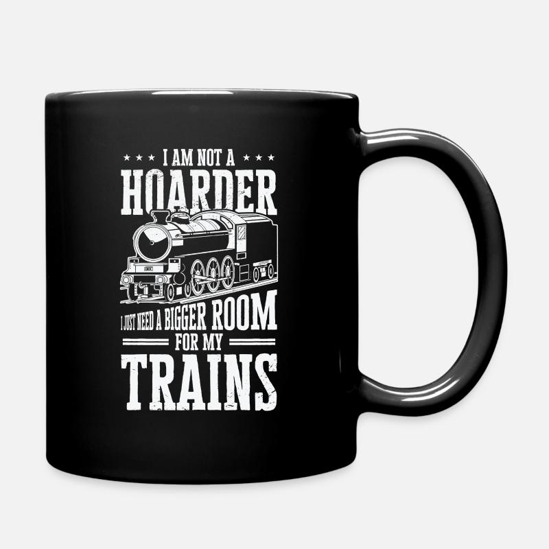 Train Model Railroad Builder Locomotive Train Fan - Full Colour Mug - black