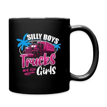 Silly Boys Trucks sont pour les filles - Trucker Girl - Mug uni - noir - Droite