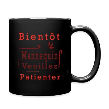 Tshirt femme Bientôt Mannequin veuillez patienter - Mug uni - noir - Droite
