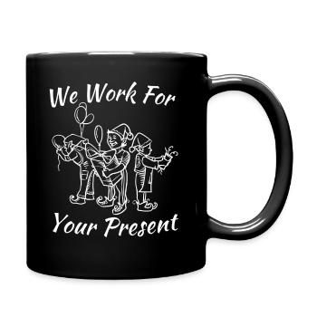 We work for your gift - Christmas - Full Colour Mug - black - Right