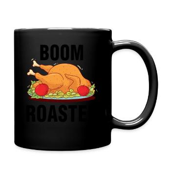 Thanksgiving Turkey Funny Boom Roasted - Full Colour Mug - black - Right