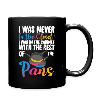 Pansexual LGBTQ Funny Pan Pride - Full Colour Mug - black - Right