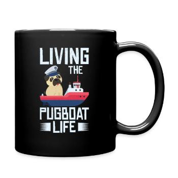 Remorqueur Pug Boat Life Sailing Pug Owner Boat - Mug uni - noir - Droite