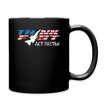 Un pilote de chasse à réaction pensez vite Agissez plus vite Aviation - Mug uni - noir - Droite