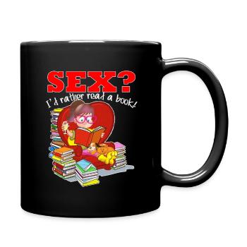 SEX? I d rather read a book! - Full Colour Mug - black - Right