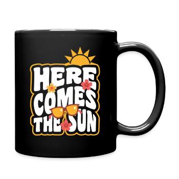 Sommer - Tasse einfarbig - Schwarz - Rechts