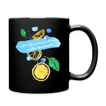 quand la vie vous donne du citron faire de la limonade - Mug uni - noir - Droite