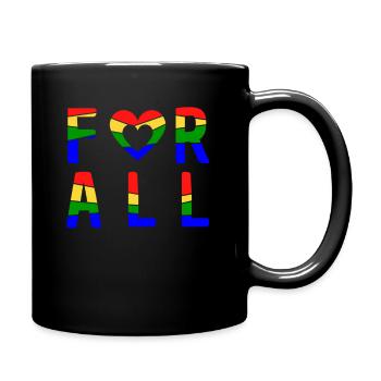 Für Alle - LGBTQ - Tasse einfarbig - Schwarz - Rechts