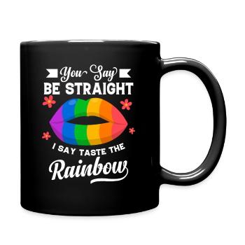 LGBTQ slogan for gay supporters - Full Colour Mug - black - Right