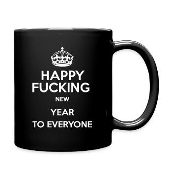 Frohes Neues Jahr An Alle - Neujahr - Tasse einfarbig - Schwarz - Rechts