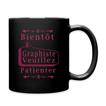 Tshirt femme Bientôt Graphiste veuillez patienter - Mug uni - noir - Droite