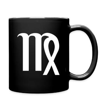 Zodiac sign Virgo - Zodiac sign symbol - Full Colour Mug - black - Right