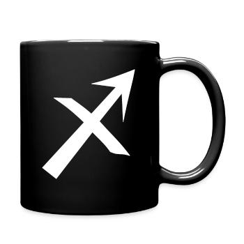 Zodiac sign Sagittarius - Zodiac sign symbol - Full Colour Mug - black - Right